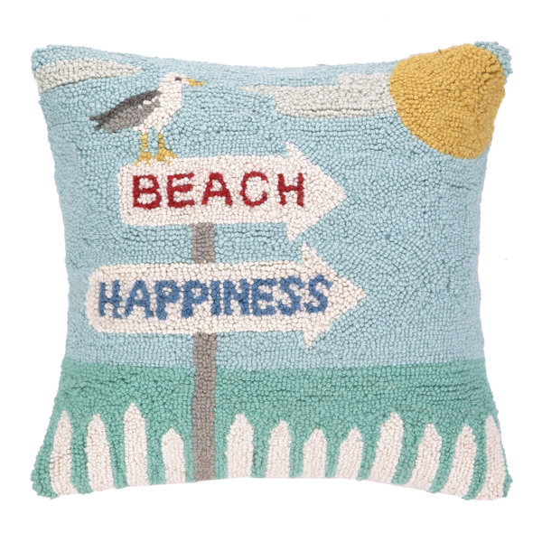 Beachcrest Home Sanderson Beach Hook Wool Throw Pillow & Reviews Wayfair